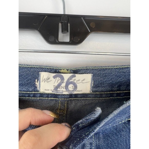 COPY - NEW We the Free People Maggie Straight Leg Jeans 26 Raw Hem Mid Rise But… - Picture 10 of 12